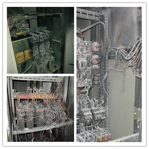 燒毀的無(wú)功補(bǔ)償柜